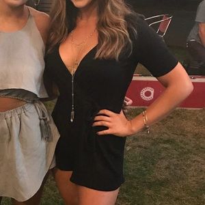Black ripped romper